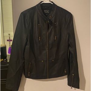 Tcec Black leather jacket